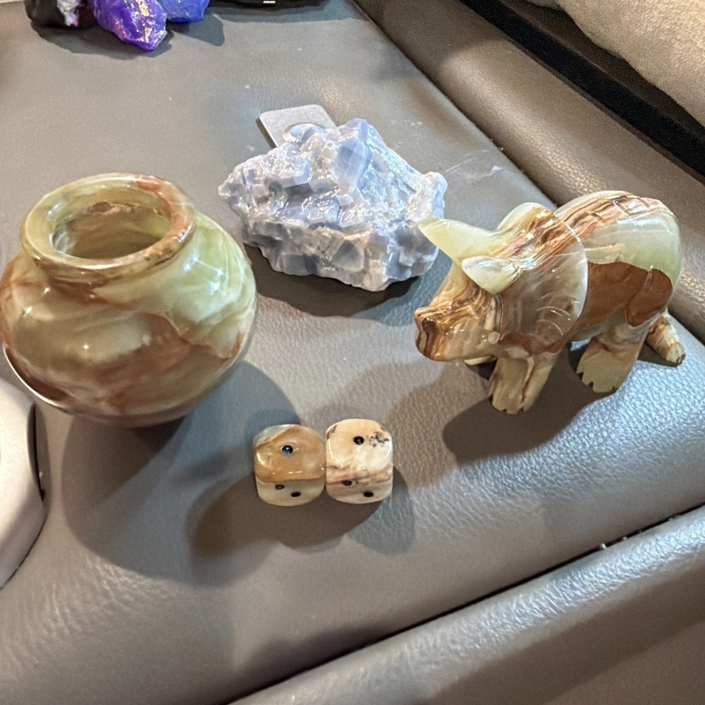 Ancient Mexican Artisanal Onyx & Calcite 5 Piece Collection